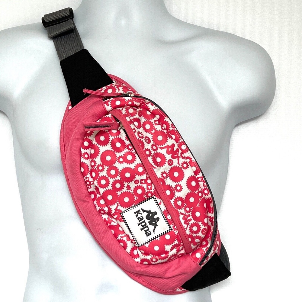 KAPPA Waist Bag Travel Sling Fanny Pack Pink Cross Body Zip Front Pocket